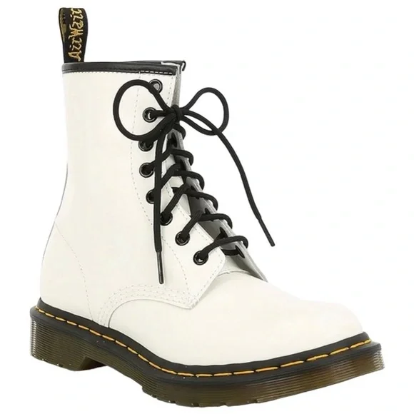 Dr. Martens White Leather Lace-Up Boots. Men 7/Women 8 s-l400.jpg main image 4